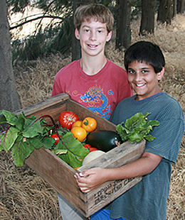 Children Gardening