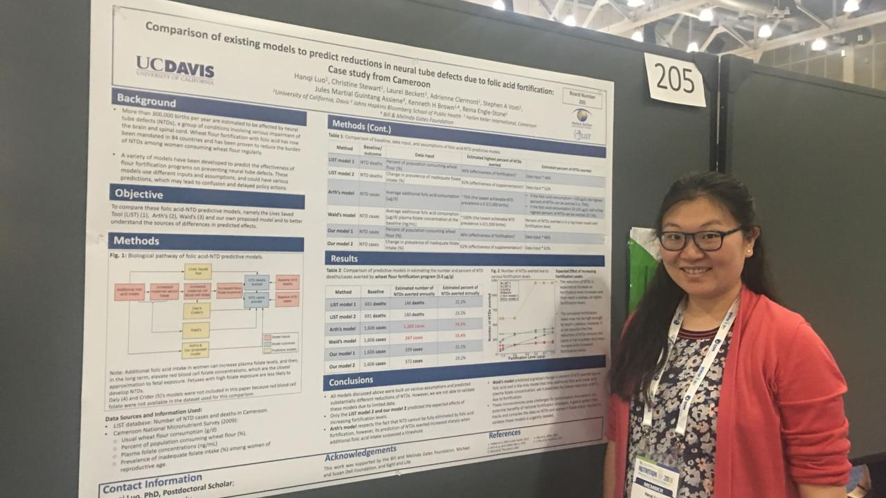Hanqi Luo with poster