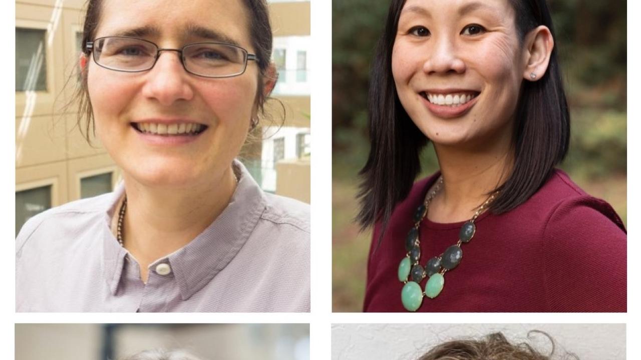 A collection of portraits for Professors Christine, Danielle, Daniela and Lauren