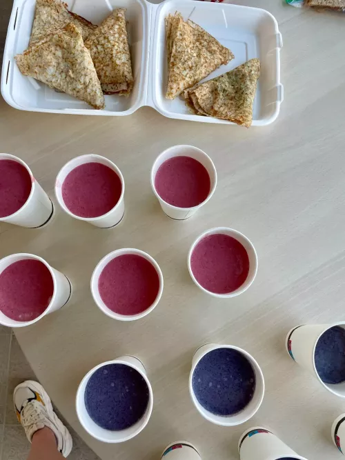 Photo of sandwiches and smoothies